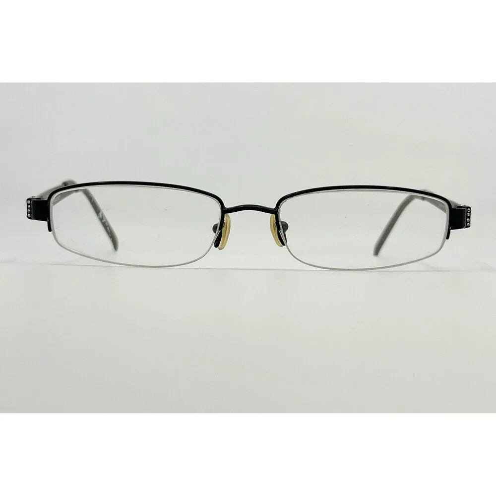 Gant Eyeglasses Womens Black Semi Rimless Rhinestone GW ELIN SBLK 52-17-130